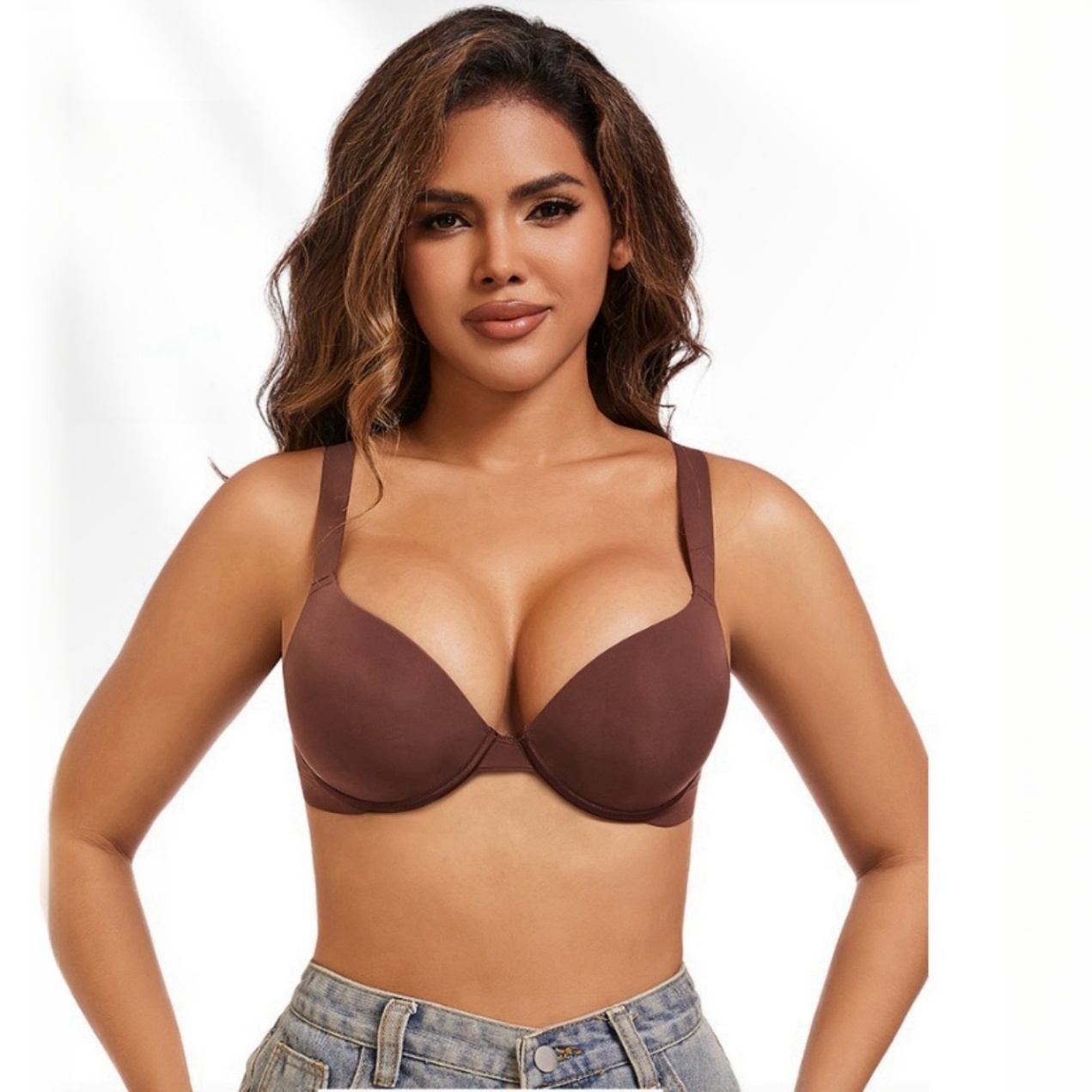 Womens Sexy Lace Bra Underwire Balconette Unlined Demi Sheer Plus Size Bra